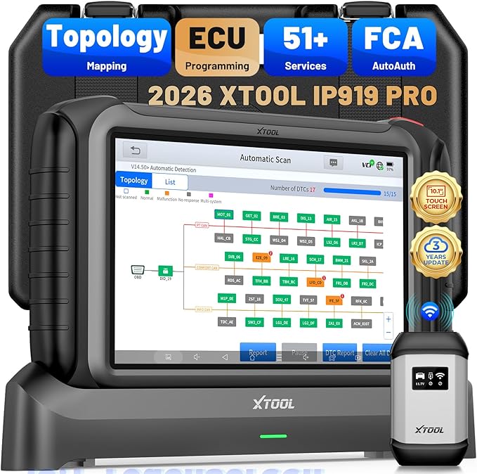 XTOOL IP919 PRO Scan Tool, ECU Pr0gramming Car OBD2 Scanner by XTOOL