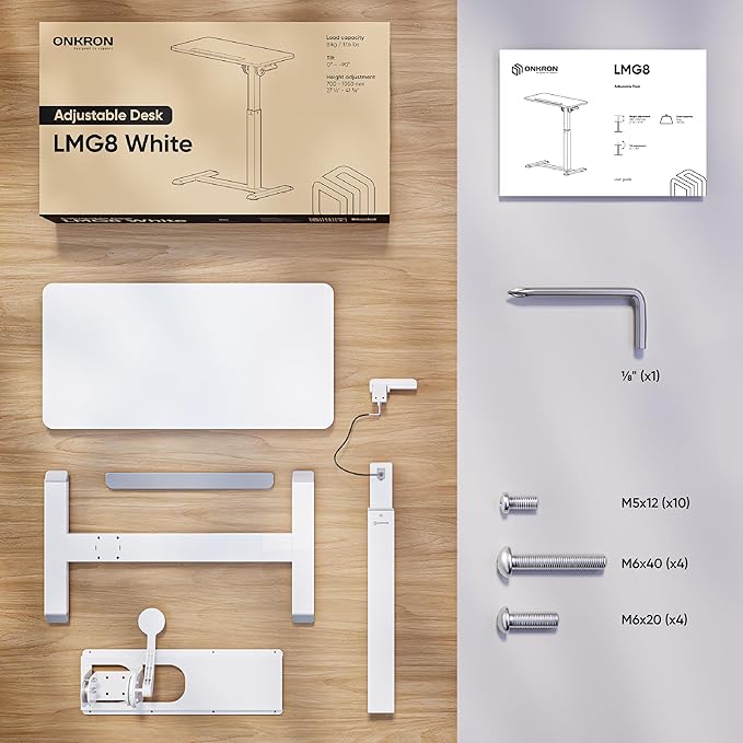 ONKRON Laptop Cart on Wheels, max Load up to 17.6 lbs, Small Rolling Table - Image 8