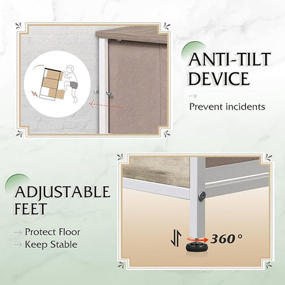 WLIVE Fabric Dresser for Bedroom, Tall Dresser - Image 7