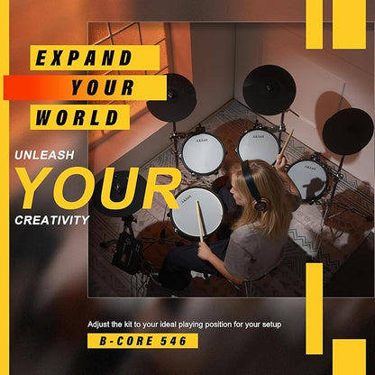 AKLOT Fully-Expandable Electric Drum Set: Independent Stand System, Independent - Image 9