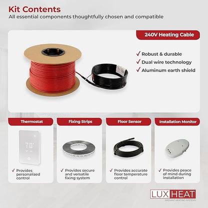 LuxHeat 160sqft Floor Heating Cable Kit - 240v Electric Floor Heating Cable Kit - Image 7