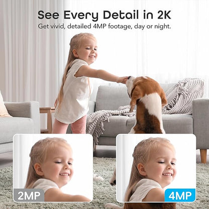 Geeni Look 2K 4MP Smart Indoor Security Camera – 1440p Ultra HD WiFi Pet & Baby - Image 3