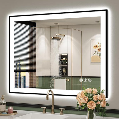 YEELAIT 40x30 Inch LED Bathroom Mirror by YEELAIT