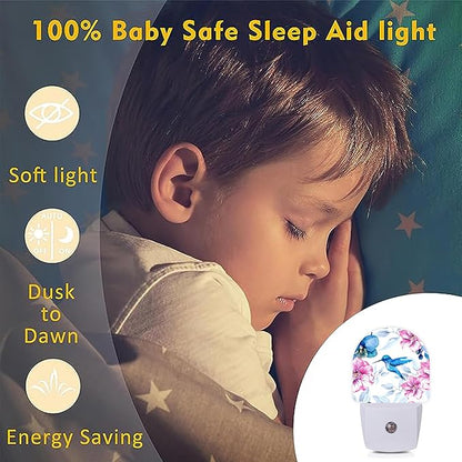 Axxitude Hummingbird Pink Flower Night Lights Plug into Wall - Image 4
