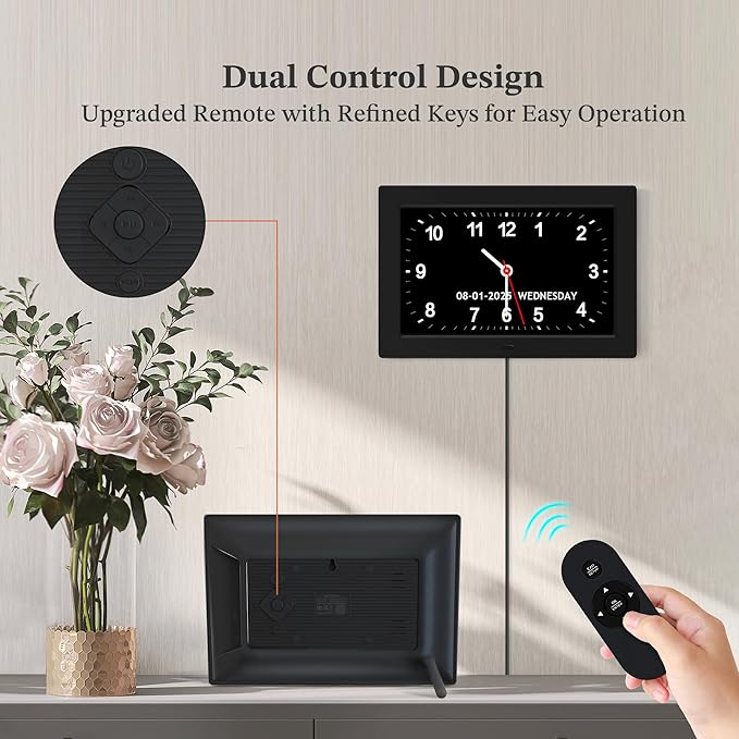 10.1'' Extra Large Digital Clock, 1280*800p HD Display, Dementia Clock - Image 4