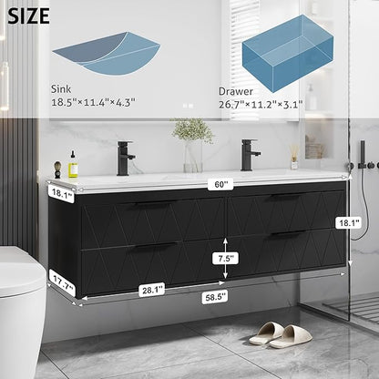eclife 60" Bathroom Vanities Cabinet - Image 2