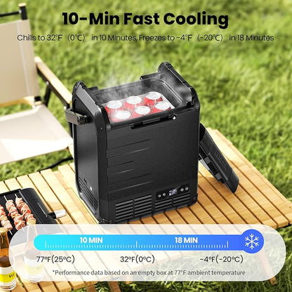 EENOUR D10 12 Volt Car Refrigerator, Portable Freezer 10.6Qt/10L, Compressor - Image 3