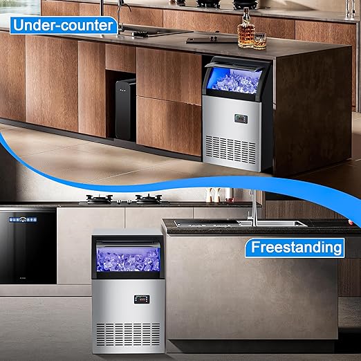 Commercial Gourmet Ice Maker Machine 150Lbs/24H, Stainless Steel Spray Drench - Image 7