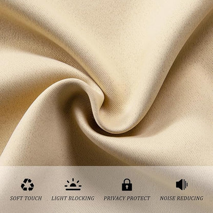 JIUZHEN Blackout Curtains for Bedroom, Sliding Glass Door Curtain 84 inches Long - Image 4