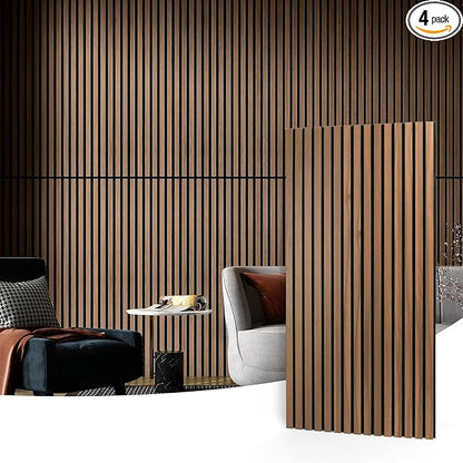 Art3d 4 Pack 47.2 x 23.6in. Wood Slat Acoustic Panels by Art3d
