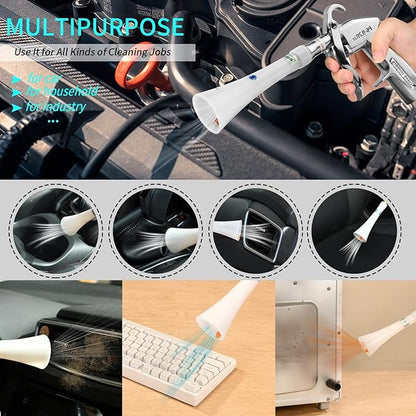 Tornado Dry Cleaning Gun with Brass Adjustable Air Flow Nozzle, Air Blower Gun - Image 7
