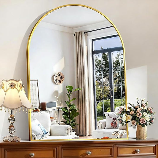 CIRCUMI Arched Wall Mirror, Metal Frame, Large Size by CIRCUMIMirror