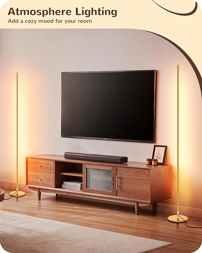 EDISHINE LED Corner Floor Lamp, 57.5" Tall Standing Lamp - Image 5