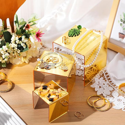 Chuangdi 2 Sets Acrylic Display Risers, Product Stand, Jewelry Display Riser - Image 5