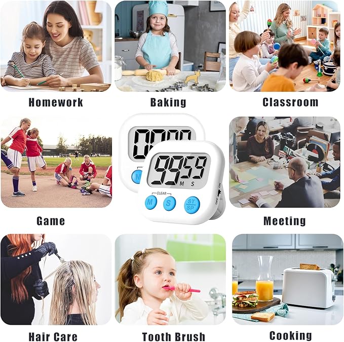 ZILLEEN Classroom Timer for Kids Teachers 6 Pack Digital Timers - Image 6