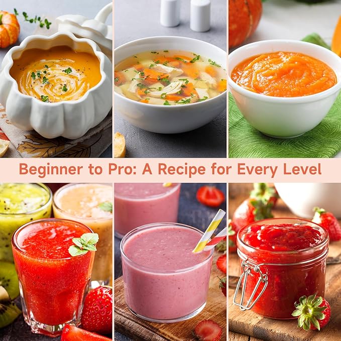Homtone Soup Maker 2L, Makes 2-6 Servings, 6-in-1 Multifunctional Smooth and - Image 8