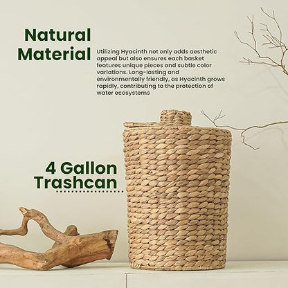4 Gallons Wicker Waste Basket - Image 3