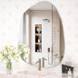 Hasipu 32"x24" Irregular Wall Mirror Frameless Asymmetrical Mirror for Wall | Frameless Wall Mirror, 4mm Tempered Glass, Horizontal & Vertical, Wall Mount, Bathroom, Bedroom, Modern Home Decor