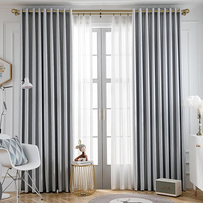 Antique Bronze Double Curtain Rods 36-72 Inch,1’’Front and 5/8’’Back Double Drapery Rod with Small Round Ball and Aluminum Brackets, Adjustable Dual Window Rod for Sheer/Blackout Curtains