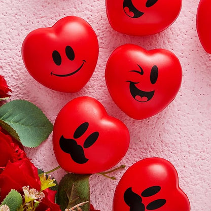 JOYIN 15 PCS Valentines Day Heart Shaped Stress Relief 3“ Balls - Image 8