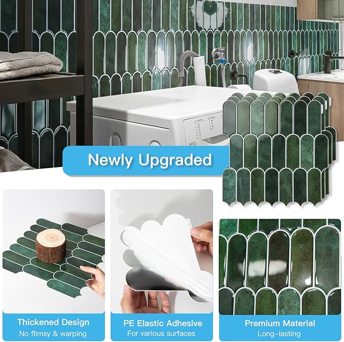 Art3d 12 x 12 Inch Heavy-Duty Peel and Stick Backsplash, Self-adhesive Wall - Image 5