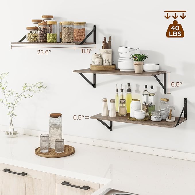 Heimlove 24" W x 12" D Wall Shelves - Image 3