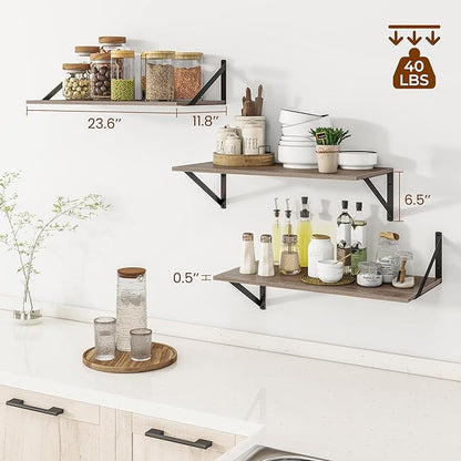 Heimlove 24" W x 12" D Wall Shelves - Image 3