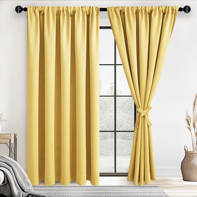 JIUZHEN Blackout Curtains for Bedroom by JIUZHEN