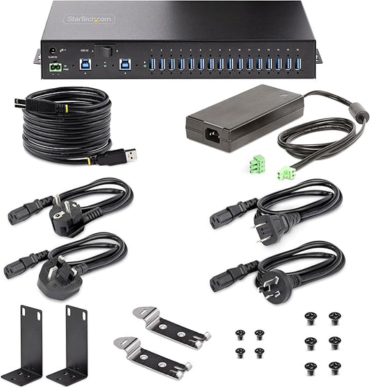 StarTech.com 16-Port Industrial USB 5Gbps Hub by StarTech