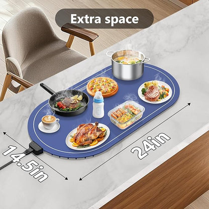 Warming Mat for Food with Adjustable Temperature Timer, 10S Fast Heating - Image 5