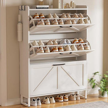 EOYUTLLY Shoe Cabinet Storage for Entryway, Narrow Shoe Rack by EOYUTLLY