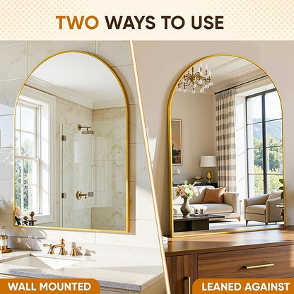 Arched Mirror 24"x36", Bathroom Mirror, Wall Mounted Vanity Mirror - Image 7