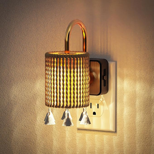 JandCase Night Lights Plug into Wall, Boho Night Light Dusk to Dawn Light Sensor by JandCase