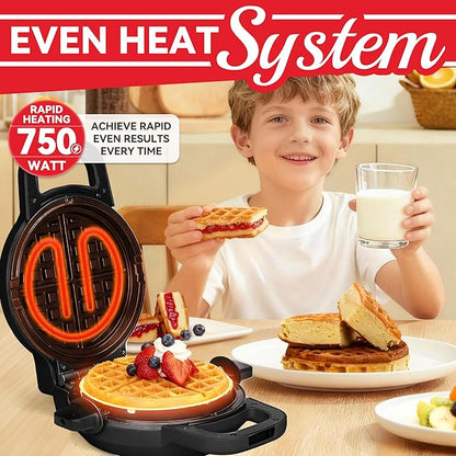 6" Stuffed Waffle Maker Rotating, Flip Waffles Maker Machine - Image 2