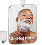 Shatterproof Fogless Shower Mirror for Shaving (8 x6 Inch Medium-Size) No-Fog Waterproof Wall Mounted Bathroom Accessory, Hanging Anti-Fog Shaving Mirror for Men, Perfect for Camping and Travel Use