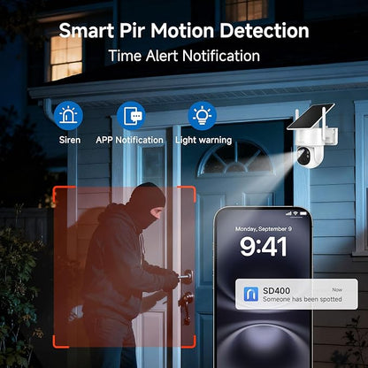 Noorio Solar Security Camera Wireless Outdoor, 2K Cameras - Image 4