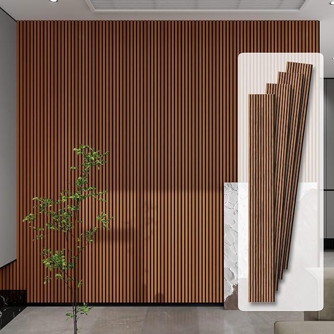 Premium Acoustic Wood Slat Wall Panels – Noise-Reducing Sound Absorption Panels by JOOFAN