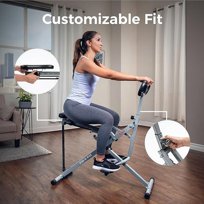 Sunny Health & Fitness Smart Row-N-Ride Glute & Leg Trainer, Foldable Squat - Image 7