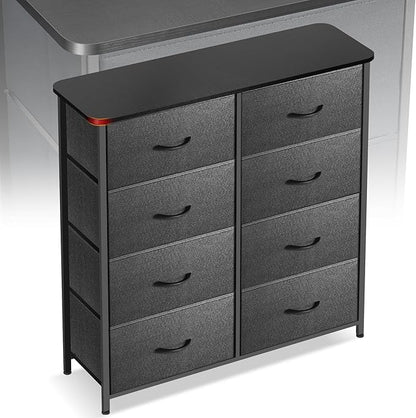 Curved Profile Dresser for Bedroom, Chest of Drawers, 8 Storage Drawers by Sonharlar