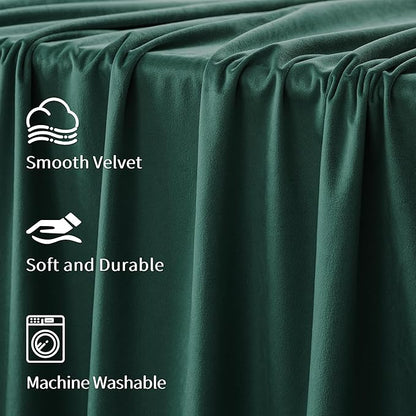 FMFUNCTEX Velvet Curtains Emerald Green Thermal Insulated Curtains - Image 8