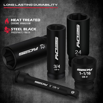 Master 1/2" Drive Impact Socket Set, 67-Piece Standard & Deep Master Impact - Image 4