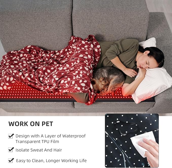 Red Light Therapy Large Mat for Whole Body Relief 71''x31'' Infrared Therapy - Image 5