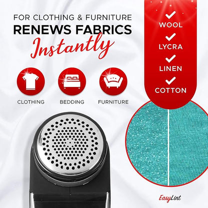 EasyLint Professional Fabric Shaver Lint Remover, Electric Sweater Shaver - Image 3