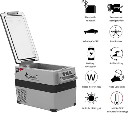 Alpicool LGCF45 Portable Refrigerator 12 Volt Car Freezer 42 Quart Mini Fridge - Image 2