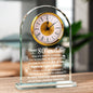 Happy 80th Birthday for Women, Men, Parents, 80 Year Old Glass Quartz Clock | 80th Birthday Gifts for Parents & Grandma, Grandpa, 80 Year Old Birthday Present for Her, Mom, Dad, 80 Year Blessing Keepsake