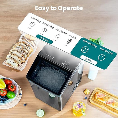 Gevi KNOVA Nugget Ice Maker Countertop, 40lbs/24H Self-Cleaning Portable Pellet - Image 5