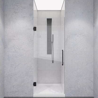 ANZZI 70" x 24" Frameless Shower Door in Gun Metal Black, Passion Water - Image 3