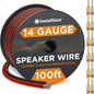 InstallGear 14 Gauge Speaker Wire - 100 Ft Copper Clad Aluminum Speaker Cable - by InstallGear