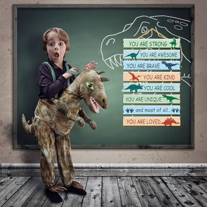 Rutiyoka Dinosaur Room Decor for Boys Bedroom Wall Dino Inspirational Art Kids Wood Decorations Little Boy Nursery Toddler Sign
