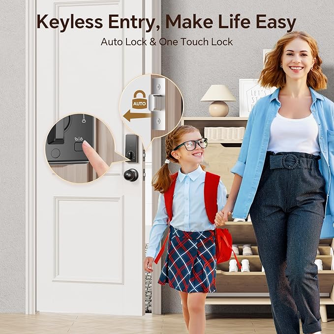 VCHOO Keyless Entry Door Lock Set WiFi Smart App Control Door Lock - Image 6